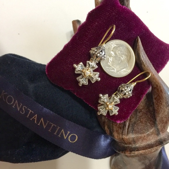 Konstantino Jewelry - Konstantino Diamond, Sterling and Gold earrings
